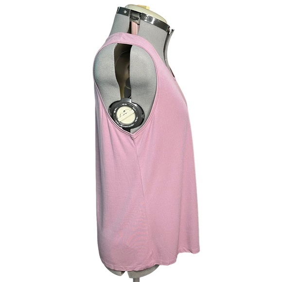 Eileen Fisher 100% Silk Sleeveless Tank Top Shirt Crew Neck Lilac Purple Large - Picture 3 of 9